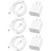 【Apple MFi Certified】iPhone Charger Fast Charging,3Pack Apple Charger Adapter Super Fast Charger iPhone 6FT USB C to Lightning Cable Cord for iPhone 14 Pro Max/14 Plus/13 MiNi/13/12/11/10/X/SE/AirPods