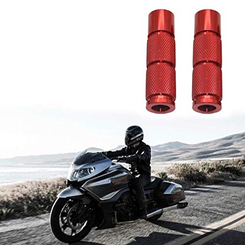 YouCY Motorcycle Foot Pegs Rests Pedals Front Footrest Round Pedals Footpegs for Motorcycle Replacement Outdoor Accessories,Red - Thumbnail 5