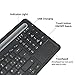 Zoweetek Rechargeable Wireless Bluetooth Keyboard with Touchpad and Numeric Keypad for Windows, Mac OS, Android, iOS, Tablet and Smart Phone