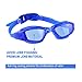 Swim Goggles, EveShine Unisex Clear Swimming Goggles - No Leaking, UV Protection, Anti-Fog Sport Racing Goggles for Adult Junior Youth Kids - Blue