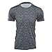 adidas Performance Men's Techfit Base Layer Fitted Tee, Large, Black Heather