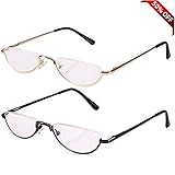 REAVEE Half Reading Glasses for Women Men Half Moon