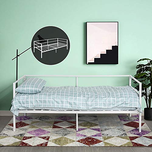 GreenForest Daybed Twin Size Bed Frame with Headboard and Stable Steel