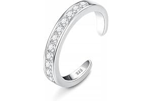Charmsy 925 Sterling Silver Toe Rings for Women | Minimalist Open Adjustable Toe-Rings Band | Women's Cuff Toe Ring Summer Be