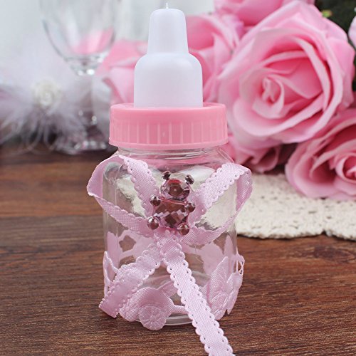 AerWo Party Favors for Baby Shower Favor Box Fillable Mini Bottle