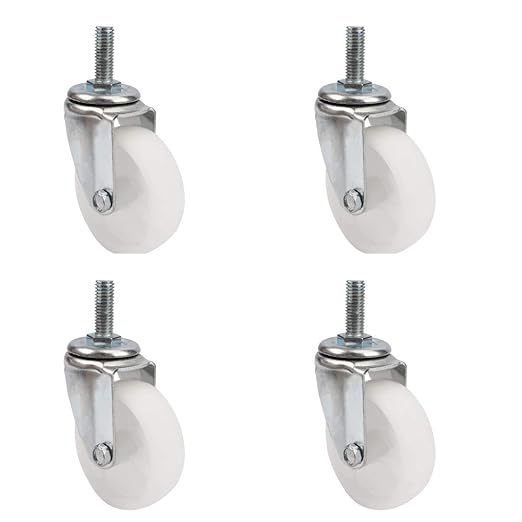 ZHAOHUIYING La Luz Blanca PP De 3 Pulgadas con Rosca M12 Rueda De ...