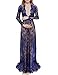 Saslax Women's Off Shoulder Ruffle Sleeve Lace Maternity Gown Maxi Photography Dress