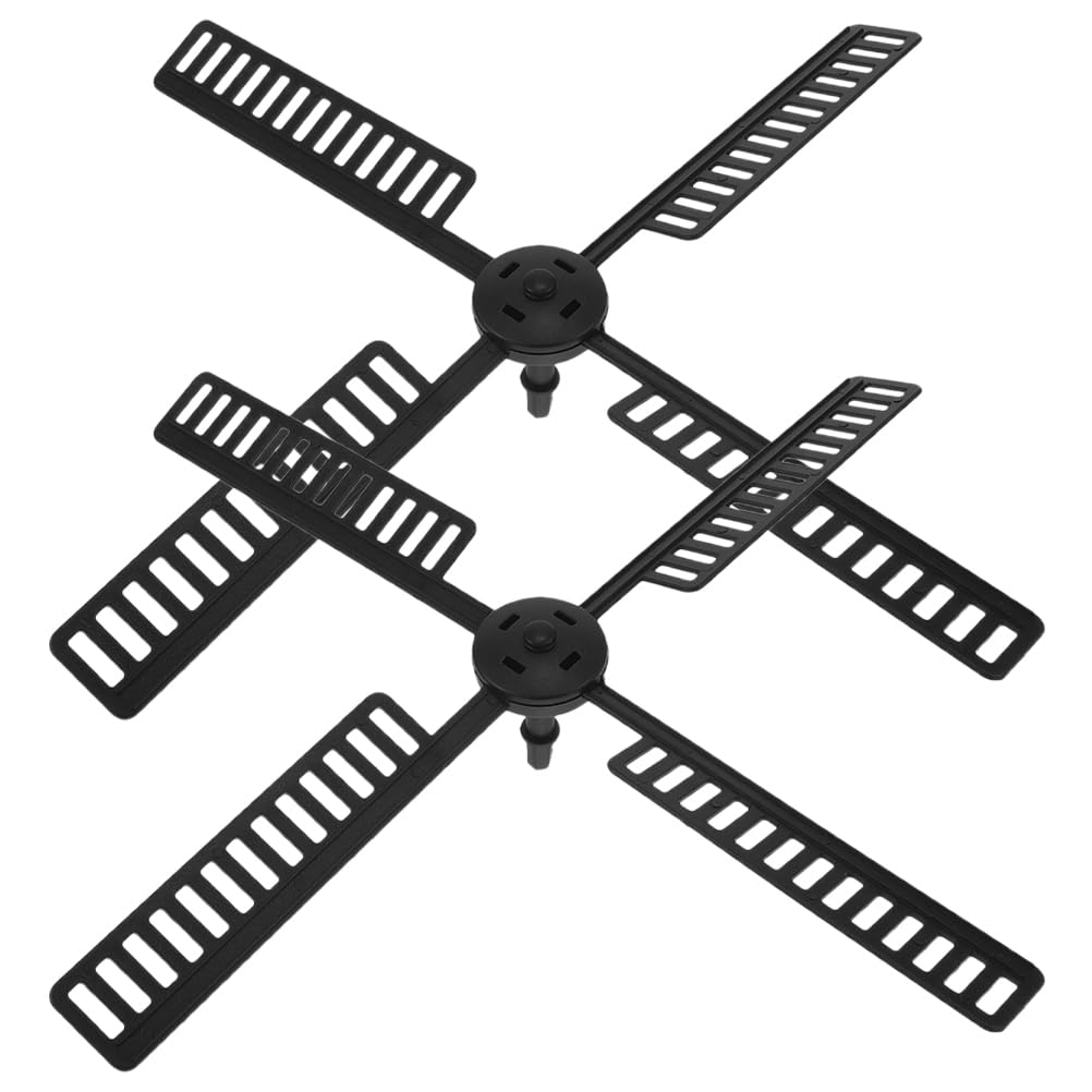 IMIKEYA 2 Sets Plastic Garden Windmill Leaf Solar Wind Spinners Accessory Lighthouse Sailboat Windmills Blades for Outdoor Lawn Patio Decoration