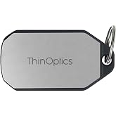 ThinOptics Keychain Rectangular Eyeglass Cases, Silver, 44mm