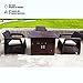 XtremepowerUS Outdoor Patio Heaters LPG Propane Fire Pit Table Garden Backyard Firepit Tabletop (Bronze)