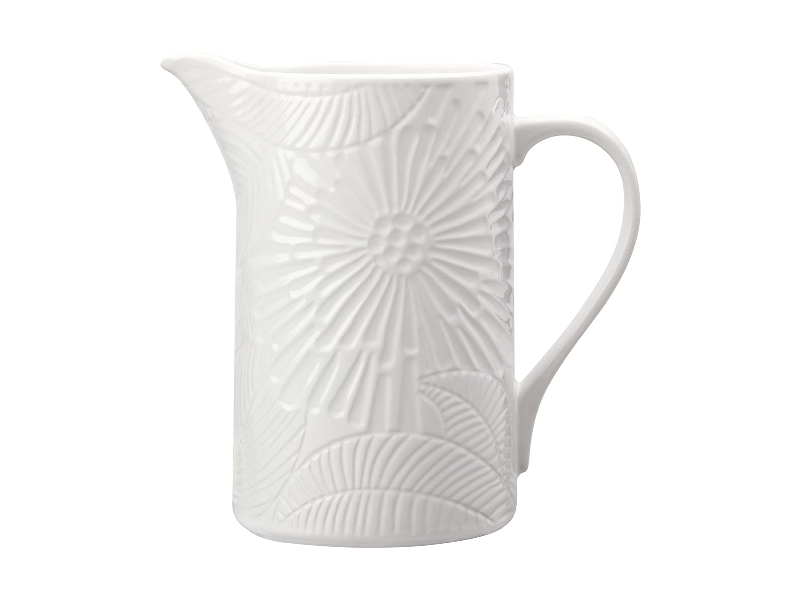 Maxwell & Williams Panama Water Jug in Gift Box, Stoneware, White, 1.4 Litre