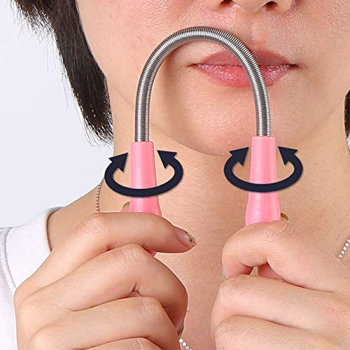 Dr.Nail 3Pcs Facial Hair Remover Spring Threading Tool for Women (Pink) - Thumbnail 3