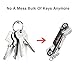 Compact Key Organizer Smart Key Holder-Pocket Key Organizer with Multifunctions - Bottle Opener & Phone Stand Organize up to 14 Keys (Black)