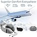 Memory Foam Travel Pillow - Airplane Neck Pillow with Phone Pocket, Washable Cover, Ear Plugs and Eye Mask for Superior Comfort by The Comfort Brand  
