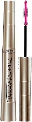 L’Oréal Paris Telescopic Mascara, Eyelash Lengthening Mascara, Unique Non-Clumping Formula, Delivers Intense Length, For Sensitive Eyes, Blackest Black, 8 ml