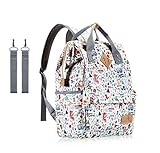 Diaper Bag Backpack,IHONEY Waterproof Cute Design Baby Nappy Backpack for Boys and Girls with Insulated Pockets & Stroller Straps