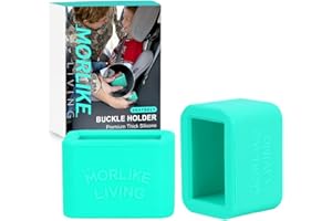 MORLIKE LIVING Morlike Silicone Buckle Holder Booster - Fits Most, Not All (Light Blue, 2 Pack)