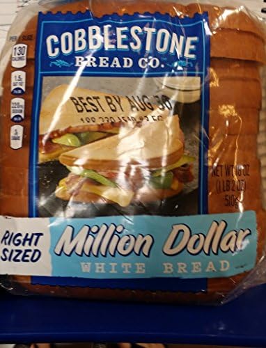 Cobblestone Million Dollar White Bread, Right Size 18 Oz (Pack of 2)