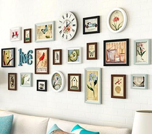 GL&amp;G American Style Art Photo Wall- Frame Suspension Bedroom Decorations Creative Nordic Room Living Room Wall Frame Background Wall Combination,A