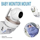 Universal Adjustable Angle Wall Mount Shelf for Baby Monitor Camera, Angle Mounting Brackets, Fits Arlo, Motorola, Infant Optics DXR-8, HelloBaby, and Most Baby Monitor Camera