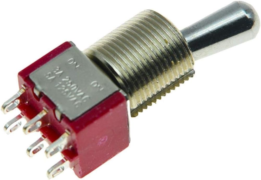 KAISH Guitar or AMP Amplifier DPDT 2 Way ON ON Toggle Switch Sealed Fat Bat Toggle, 1 Fat Bat Toggle - Image 5