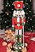 Peppermint Nutcracker | Traditional Christmas Decor | with Peppermint Scepter | Wearing Colorful Sparkled Shirt | Perfect for Any Collection | Perfect for Shelves & Tables | 100% Wood | 15