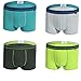 DODOMIAN Mens Boxer Briefs Underwear Colorful Cotton Boxer Briefs for Men Boys 4 Pack