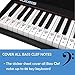 QMG Piano Keyboard Note Stickers for White Keys for Upto 88-Key Keyboards, Bright Colorful Letters, Transparent and Removable, Perfect Visual Tool for Kids and Beginners, 2 Pack
