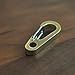 SZHOWORLD Brass 33mm Mini Quick Release Keychain Carabiner Snap Hook and Brass Key Ring