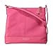 Isaac Mizrahi Womens Fashion Designer Handbags Kay Leather Crossbody Shoulder Bag Fuchsia Pink