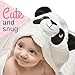 EXTRA absorbent Organic bamboo baby hooded bath towel - Super soft hooded towel gift set - Toddler bath Towel with Infant Bandana bib