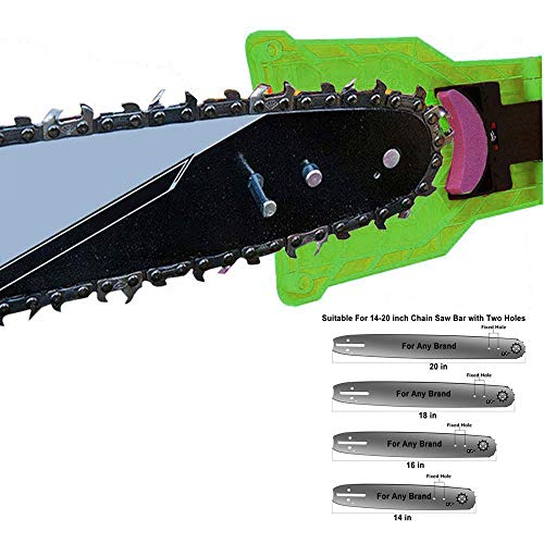 Yeshom Chainsaw Sharpeners Accessories, Chainsaw Parts Chain Saw Accessories Fit for 14/16/18/20 Inches Chain Saw Bar with Twin Holes (#Green) - Thumbnail 2