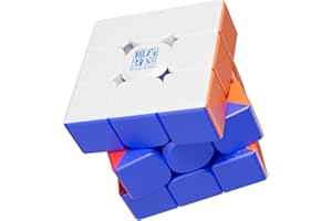 CuberShop Moyu RS3M V5 2023 MagLev 3x3 Speed Cube with Display Stand, Stickerless RS3M 2023 MagLev 3 by 3 Budget Cube, Cheap 