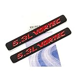 Yoaoo® 2x OEM Black 5.3L Vortec Hood Emblems Engine Badge Silverado Z71 GMC Sierra 2
