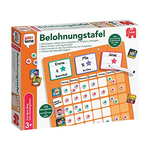 Jumbo J'apprends Tableau de récompense pour 3 Enfants à partir de 3 Ans