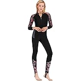 Akaeys Women's Full Body Swimsuit Rash Guard One Piece Long Sleeve Long Leg Swimwear with UV Sun Protection