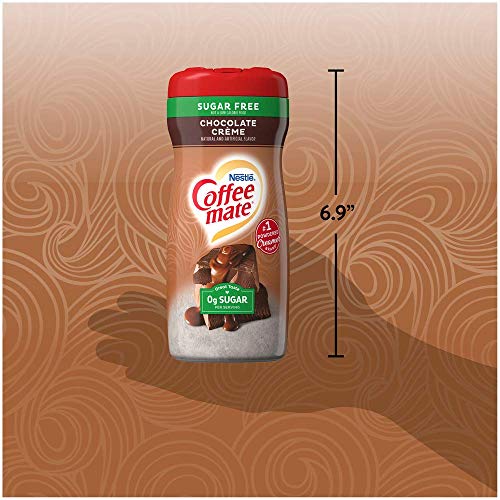 COFFEE-MATE SUGAR FREE CREAMY CHOCOLATE POWDERED COFFEE CREAMER, 10.2 OUNCE