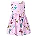 SMILING PINKER Little Girls Dress Butterfly Swing Party Summer Cotton Dresses For Baby Toddler