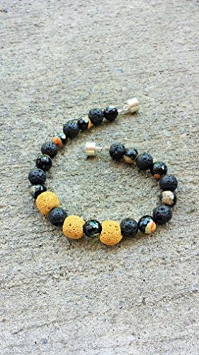 Men's Agate and Lava Bead Accessory // Men's Jewerly // Gifts for Him // Magnetic Jewelry // Christmas for Him // Stocking Stuffer /Dad gift