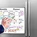 Magnetic Dry Erase Calendar for Fridge 16.9 x 11.8 inches - 2019 White Board Calendar Planner for Kitchen Refrigerator Monthly Erasable Board Calendar Stain Resistant for Smart Home Planners