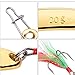 Zooarts Bait Tackle Hooks Penis Spoon Fishing Lure 5g-20g with Feather Hooks Gold/Silver Metal Bait Tackle