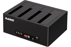 MAIWO 4 Bay Hard Drive Docking Station with Offline Clone for 2.5 3.5 Inch SATA HDD SSD, USB 3.0/eSATA 5Gbps Speed with UASP,