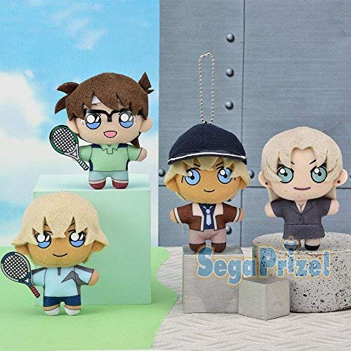 Japan lottery Detective Conan KCM Key Chain Mascot Conan & Amuro & Vermouth and Bourbon All Four Set