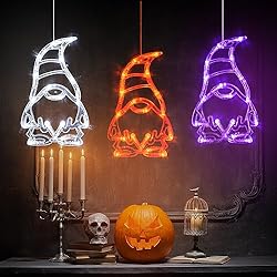 LOLStar Halloween Lights, 3 Pack Orange White and