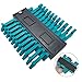 【2019 NEW】Contour Gauge Duplicator, Plastic Woodworking Shape Tracing Template Measuring Tool, Contour Copy Duplicator, Circular Frame Profile Gauge Ruled - Profile Jig Guide-5Inch(Blue)