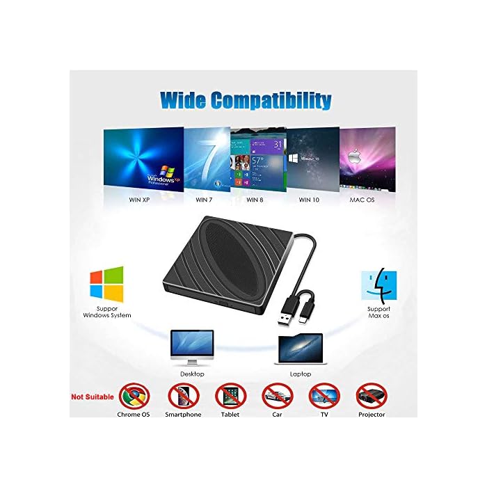Unidad Blu Ray Externa 3d Portatil Usb 3 0 Y Tipo C Lector Grabadora Bluray Dvd Cd Rw Rom Reproductor Para Pc Portatil Nimoya