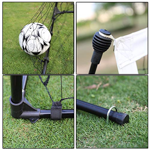 Toonshare Portable Soccer Goal, Pop Up Goal Nets with Aim Target, with Agility Training Cones, Folding Backyard Soccer Goal with All Weather Net and Portable Carrying Case for Kids & Adults Size 6x4' - Thumbnail 6