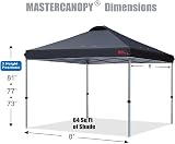 MasterCanopy Durable Ez Pop-up Gazebo Tent 2.5x2.5M Black with Roller Bag view 2