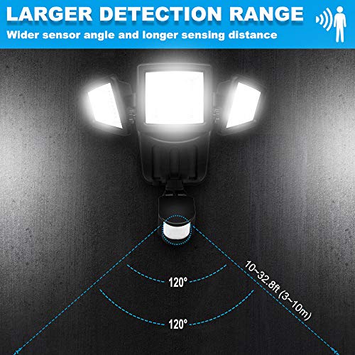 Solar Lights Outdoor, Costech Ultra Bright 182 LED Solar Motion Sensor Lights; Wide Lighting Angle Area, Waterproof Outdoor Security Lighting for Patio, Yard, Garden, Driveway - Black - Thumbnail 4
