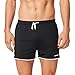BALEAF Men's 3 Inches Bodybuilding Workout Shorts Drawstring Running Shorts Zipper Pockets Black Size M